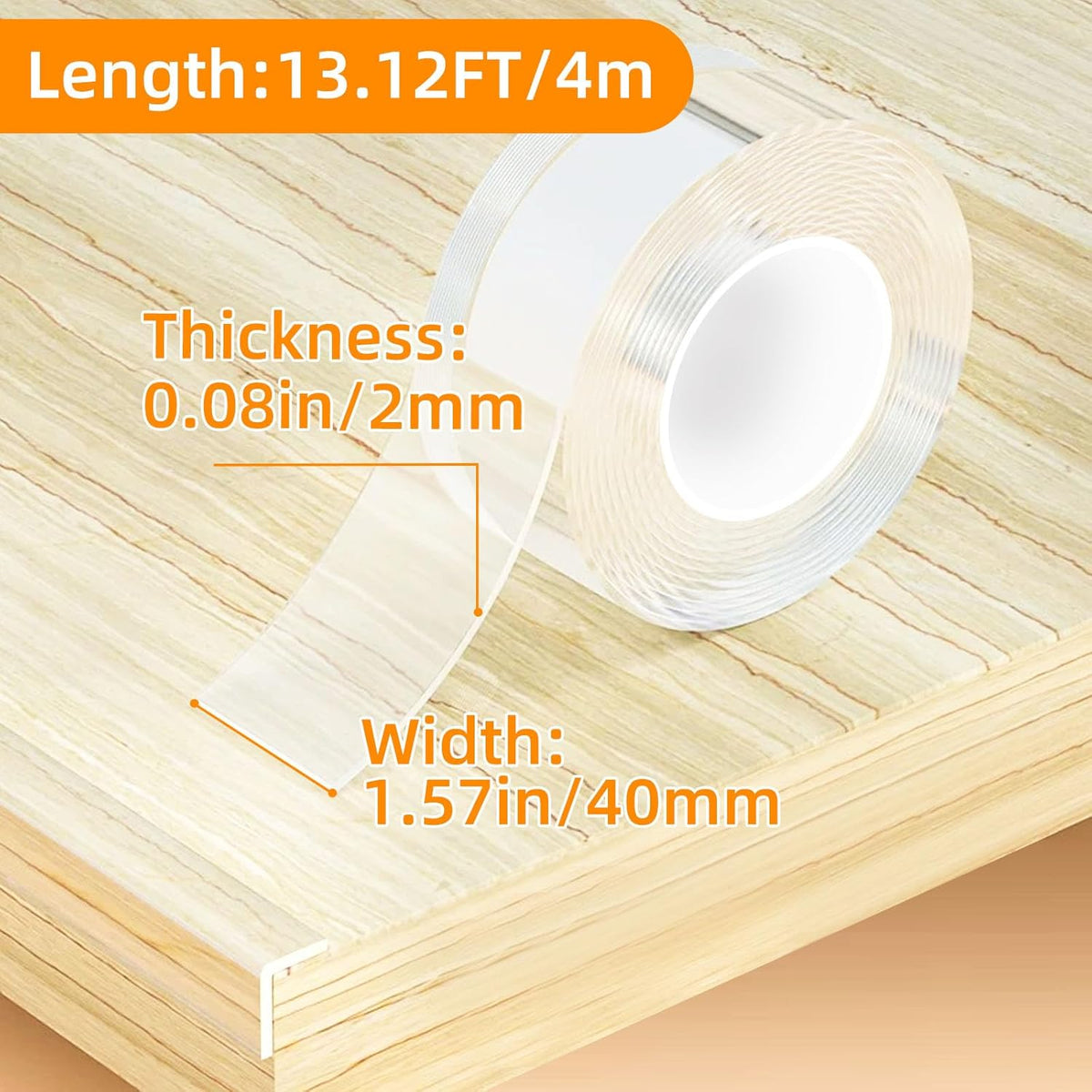 Clear Soft Corner Protectors for Furniture Strip,1.57 in x 13.12 FT,Sharp Edge & Table