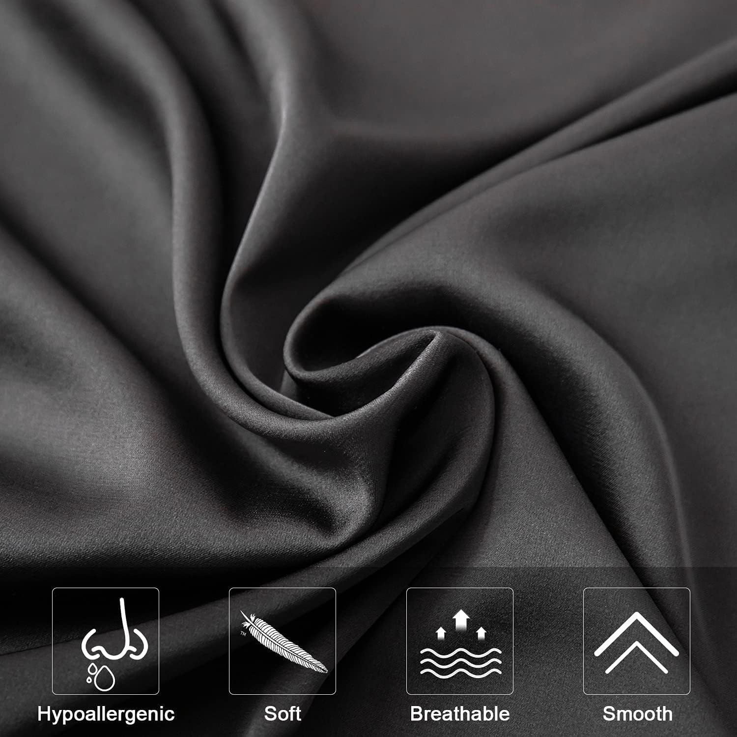 Mulberry Silk Pillowcase for Hair and Skin,Cooling Silk Pillow Case with Hidden Zipper,Allergen