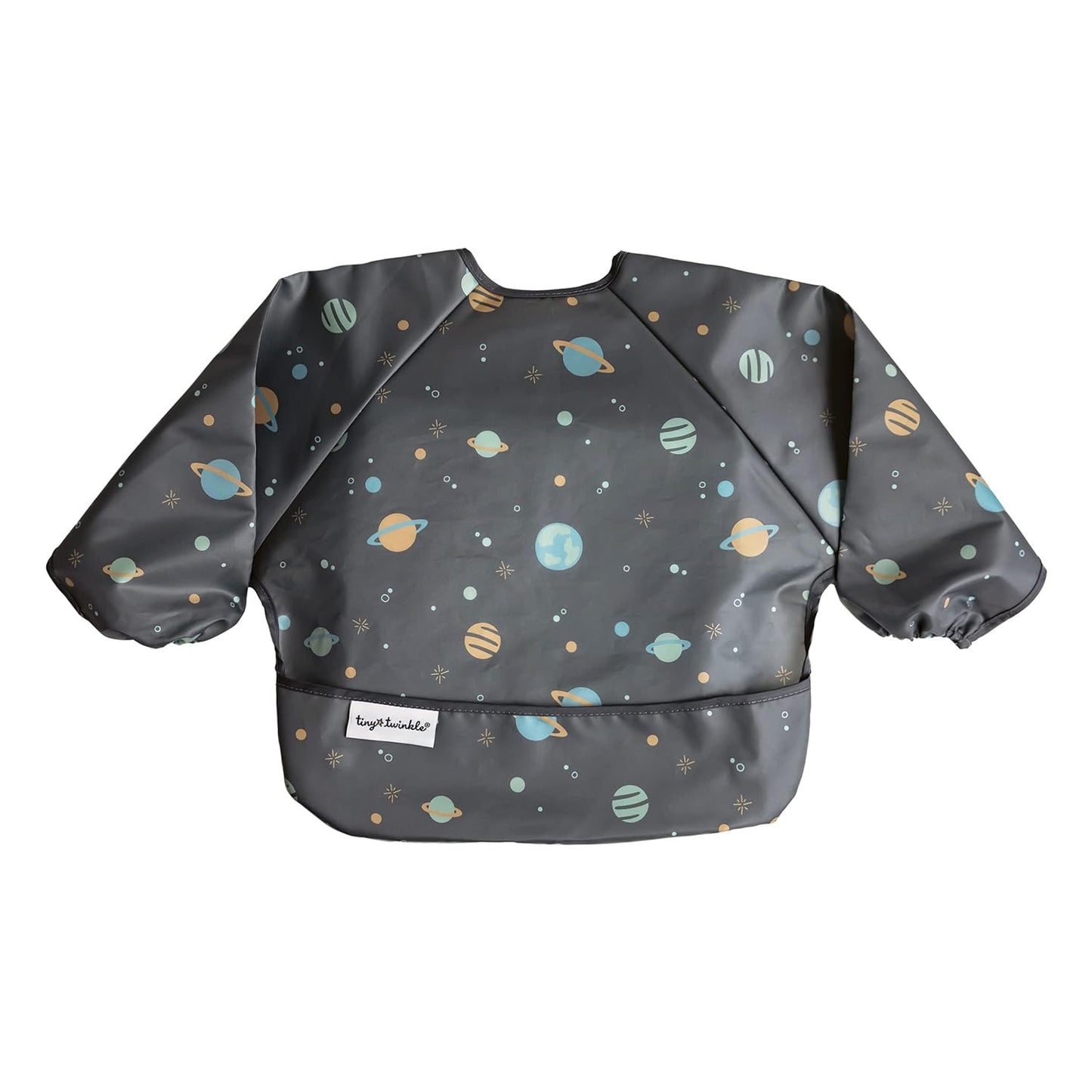 Tiny Twinkle Mess Proof Baby Bib,Waterproof Smock Baby Bib for Eating,Machine Washable Long Sleeve