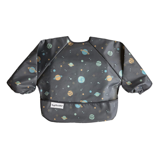 Tiny Twinkle Mess Proof Baby Bib,Waterproof Smock Baby Bib for Eating,Machine Washable Long Sleeve