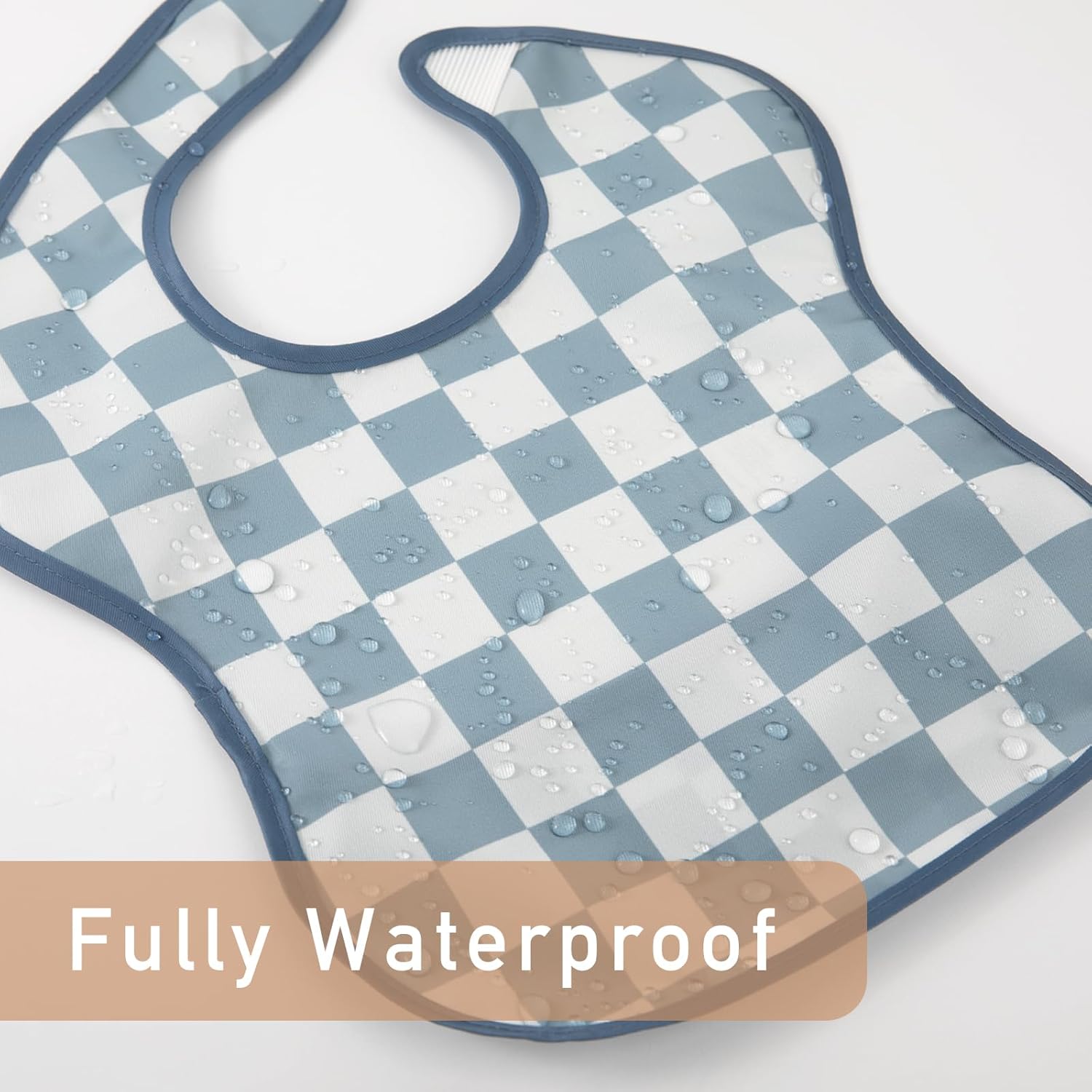 Mess Proof Baby Bib 3 Pack, Waterproof Led Weaning Baby Feeding Bibs with Food Catcher, Travel
