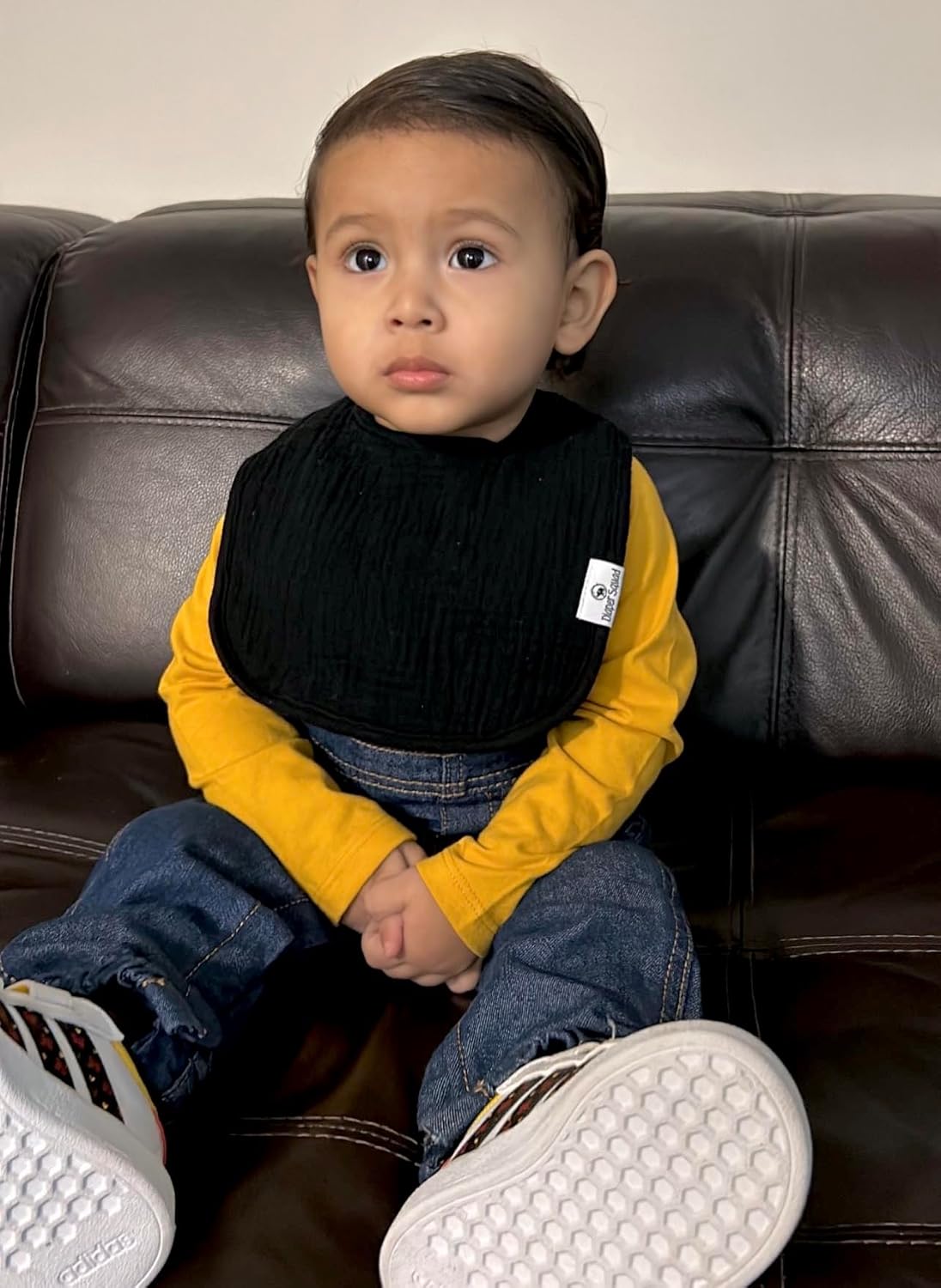 DiaperSquad's Baby Bibs for Drooling and Teething, Bibs for Boys, Baby Girl - Solid Cotton Baby