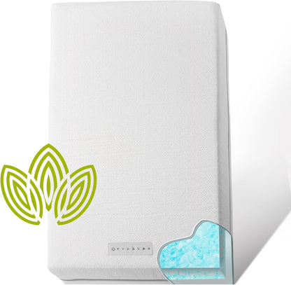 Organic Cotton 2-Sided Crib Mattress | Waterproof Washable Protector w/Ventilated Foam Lining |