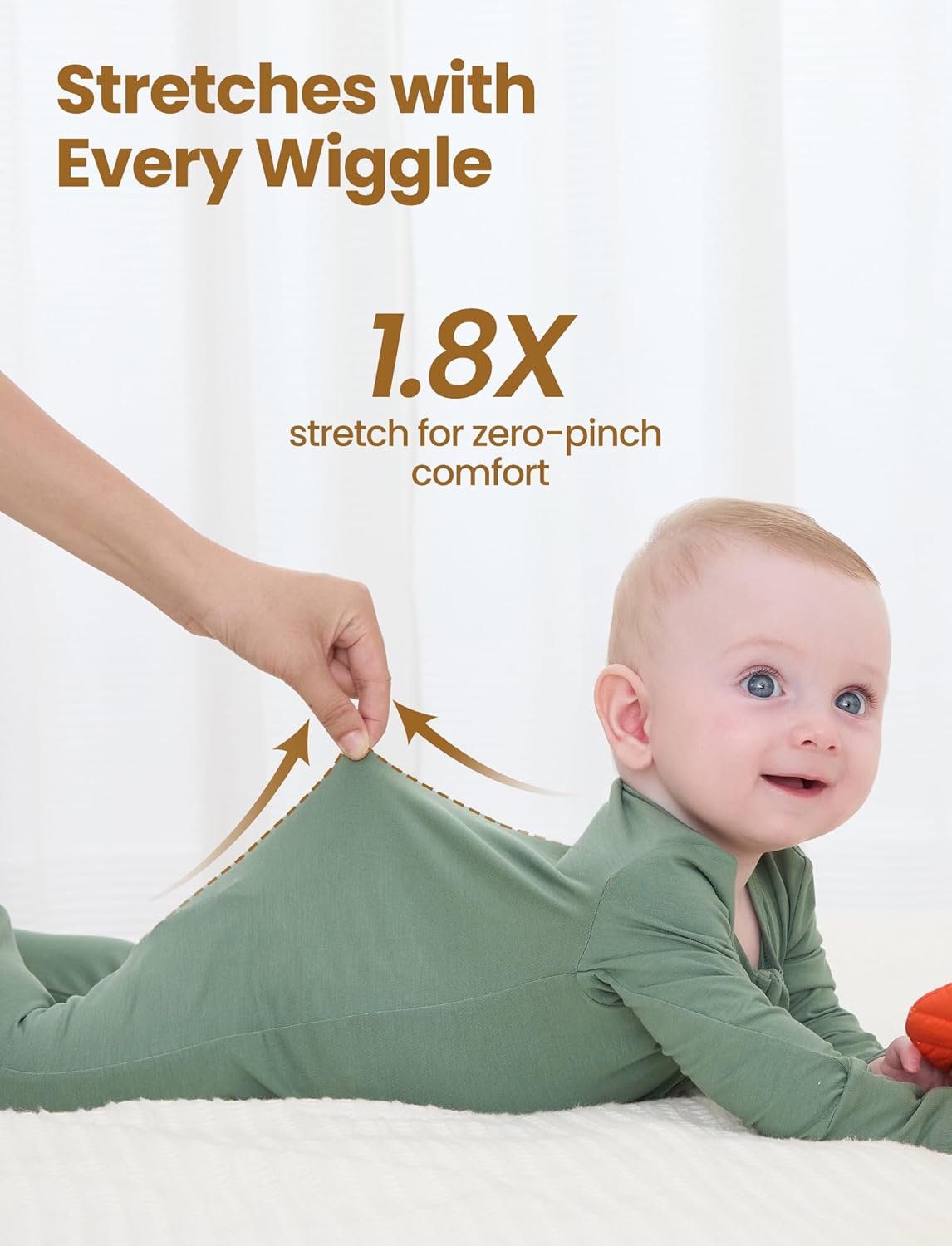 PATPAT Baby Footies Boys Girls - Bamboo Viscose - Zipper & Non-Slip Soles Romper Mitten - Footed &