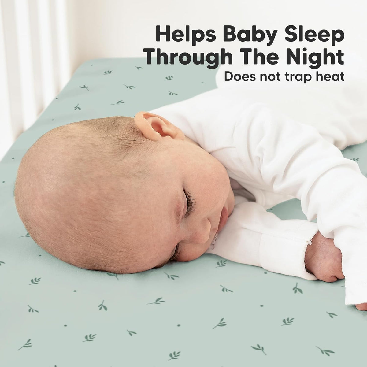 KeaBabies 2-Pack Organic Crib Sheets for Boys, Girls - 52x28 Fitted Crib Mattress Sheet Neutral