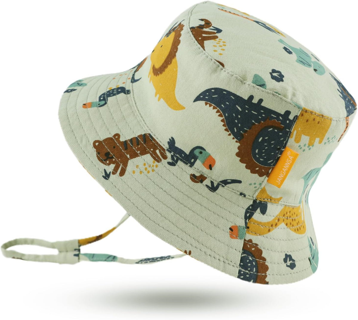 JANGANNSA Cotton Baby Sun Hat Infant Toddler Boys Girls Bucket Hats Summer Sun Protection Kids