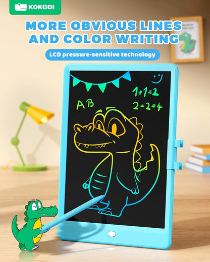 KOKODI LCD Writing Tablet, Valentines Day Gifts for Kids，10 Inch Colorful Toddler Doodle Board
