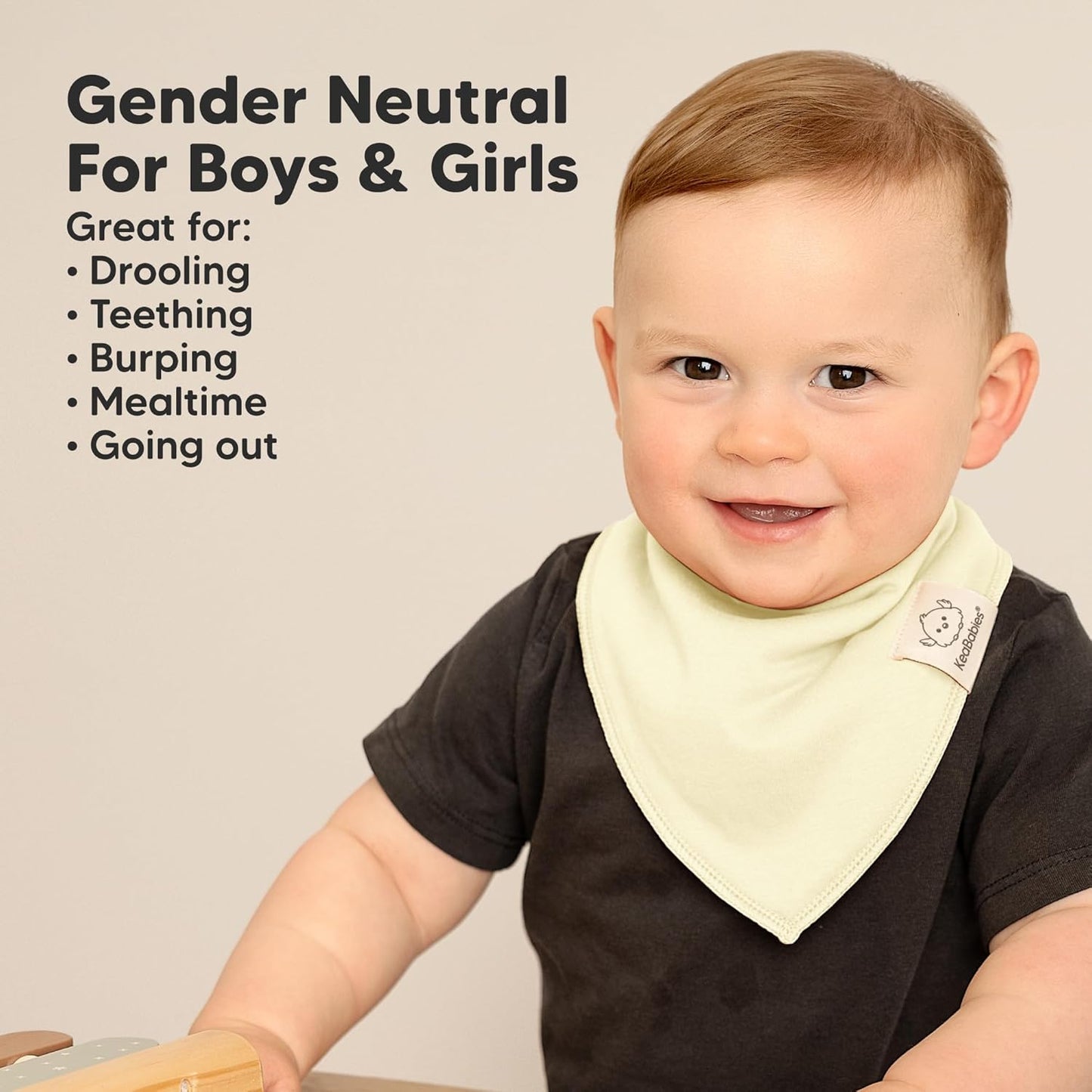 8-Pack Organic Baby Bandana Bibs for Girls - Super Absorbent Triangle Baby Bibs for Drooling and