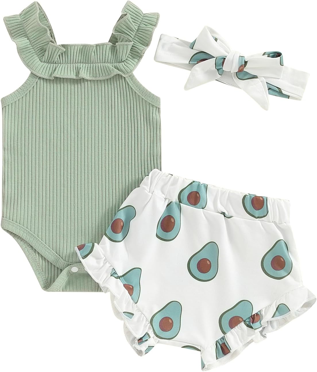 fhutpw Baby Girl Clothes Summer Cute Outfits 3 6 12 18 Months Spaghetti Strap Romper & Floarl