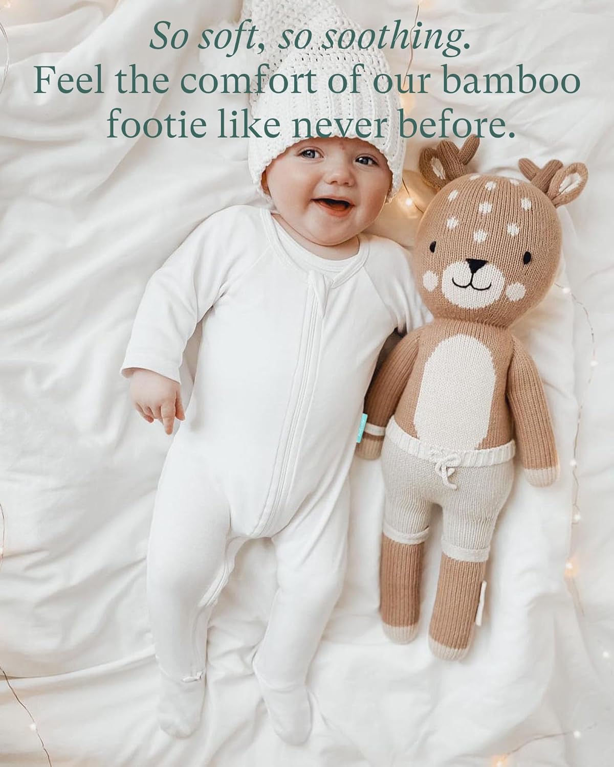Baby Zipper Footie Pajamas, Supersoft Bamboo Rayon Baby Footed Pjs Boy Girl 0-3-6-9-18-24 Month