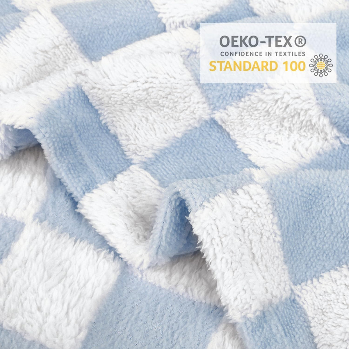 HOMRITAR Checkered Baby Blanket for Boys Girls Warm Cozy Reversible Checkerboard Toddler Blankets