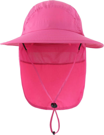 Home Prefer UPF 50+ Boys Sun Hat with Neck Flap Wide Brim Summer Beach Bucket Hat for Boys Girls