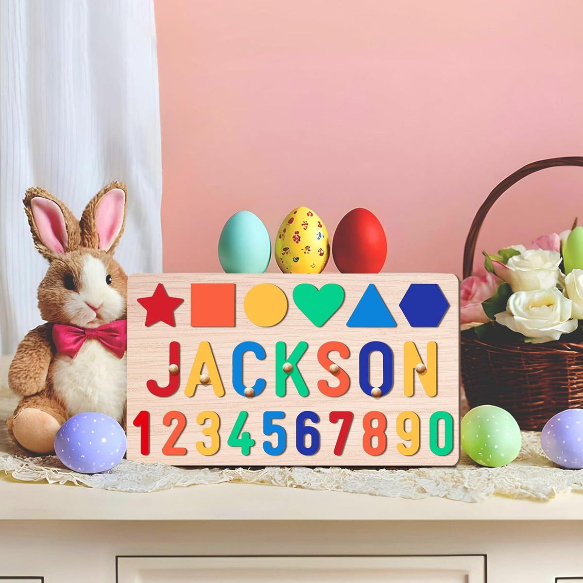 Personalized Name Puzzle for Kids, Personalized Baby Gifts Name Puzzles for Toddlers 1-3, 1st