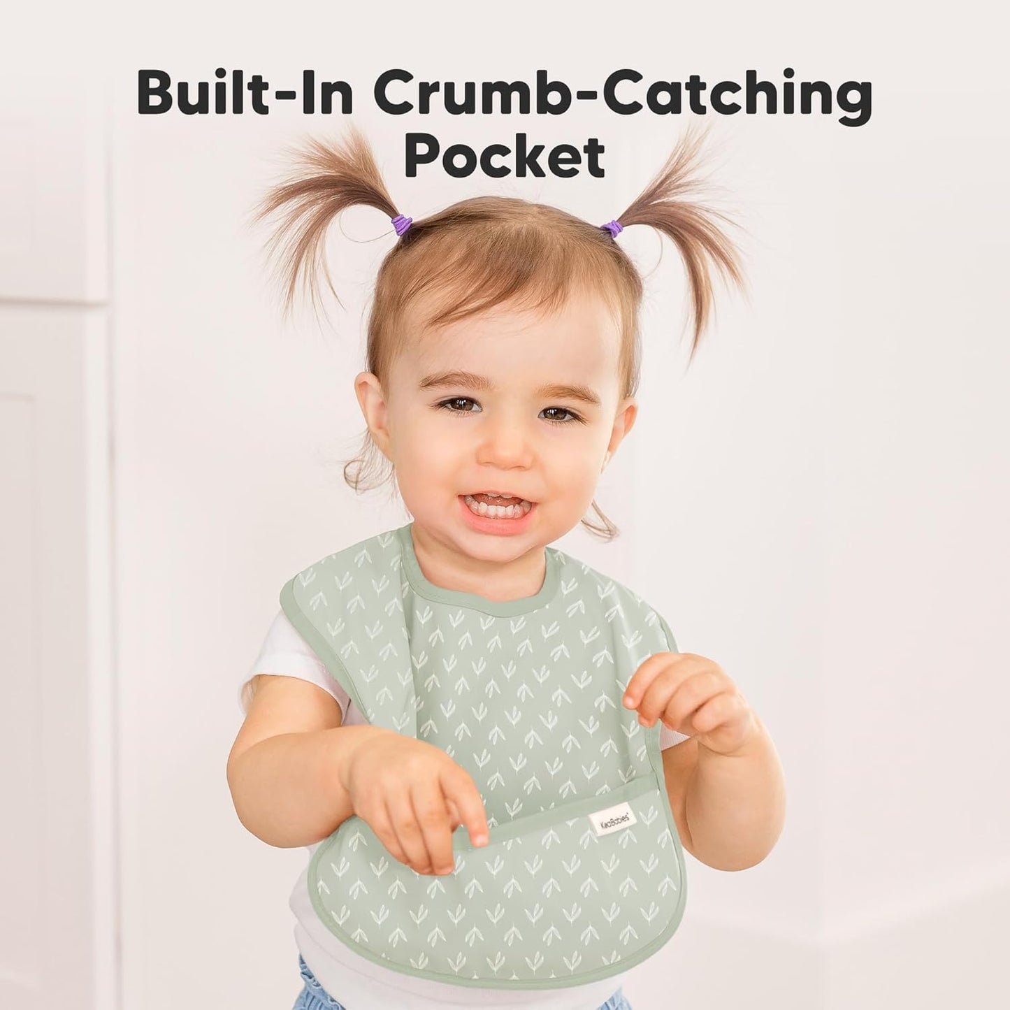 3-Pack Waterproof Baby Bibs for Eating - Lightweight Toddler Feeding Bibs with Large Food Catcher
