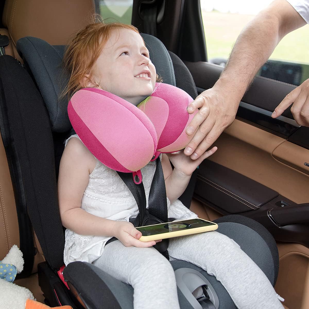 INFANZIA Kids Chin Supporting Travel Neck Pillow, Helps Support Head and Neck, Comfortably Designed