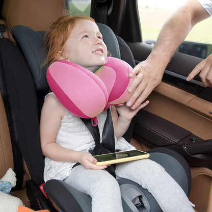 INFANZIA Kids Chin Supporting Travel Neck Pillow, Helps Support Head and Neck, Comfortably Designed