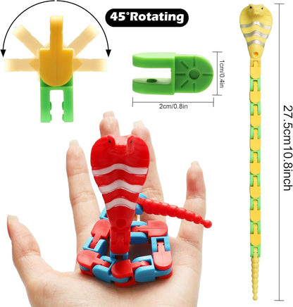 Snake Toys for Kids, Wacky Tracks Snake Fidget Toy for Toddlers, Transformable Snake Toys for Kids