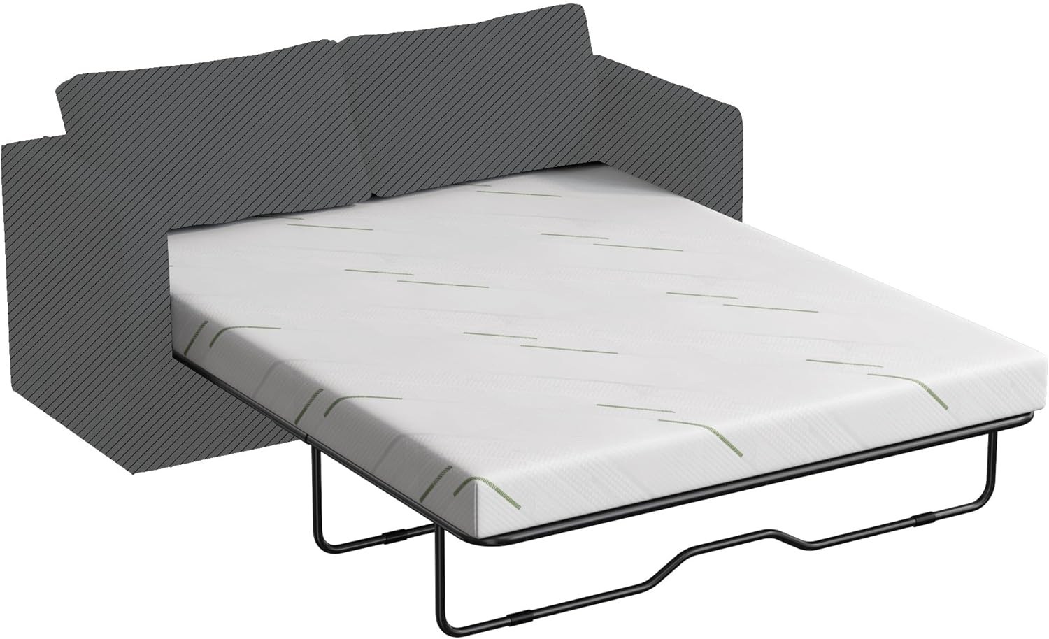 4 Inch Gel Memory Foam Sofa Mattress Cushion Queen Size - Breathable Washable Cover, Ergonomic