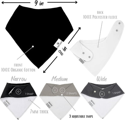 DiaperSquad's Baby Bibs for Drooling and Teething, Bibs for Boys, Baby Girl - Solid Cotton Baby