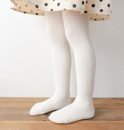 CHUNG Toddler Little Girls Cotton Tights Footed Thick Winter Cable Knit Legging Pantyhose Stocking