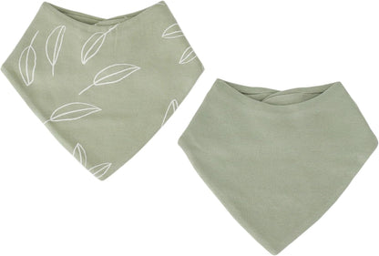 Woolino Merino Wool Baby Bibs - Highly Absorbent Bandana Bib with Cotton Outer Layer and Merino