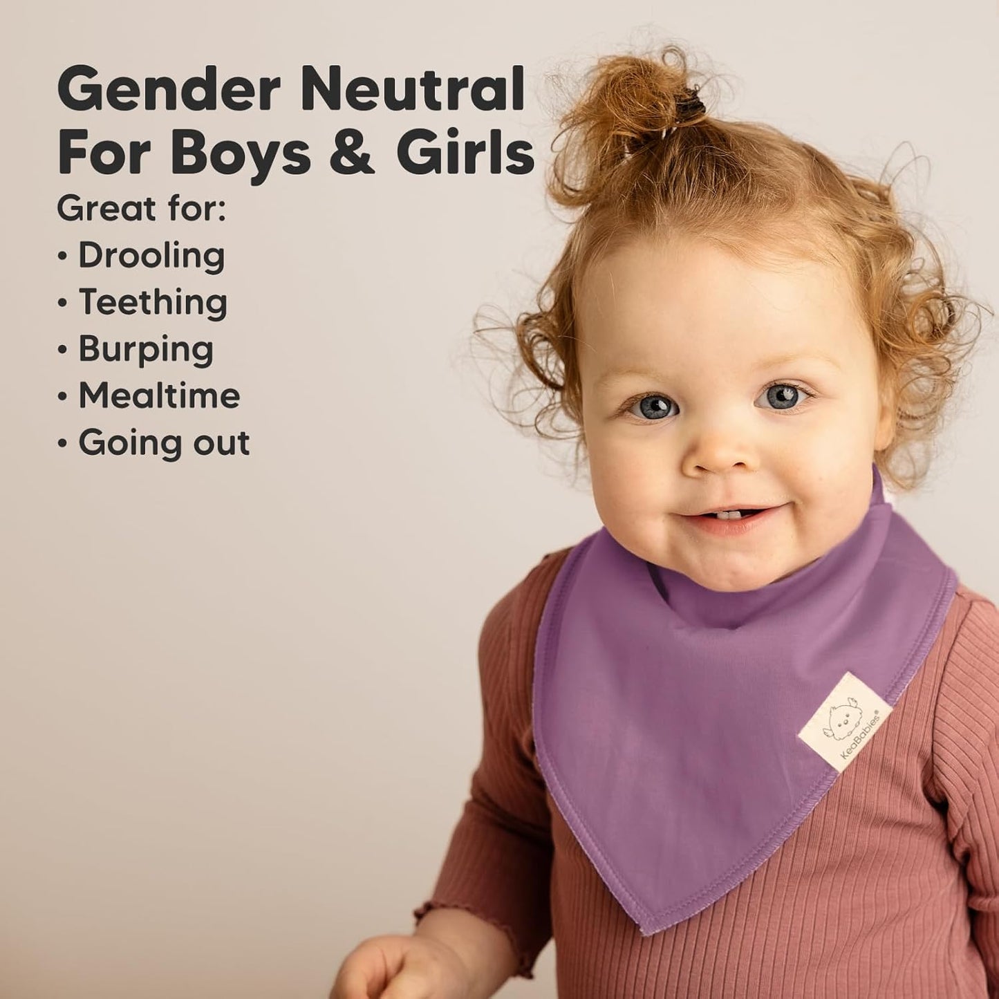 8-Pack Organic Baby Bandana Bibs for Boys, Girls - Super Absorbent Triangle Baby Bibs for Drooling
