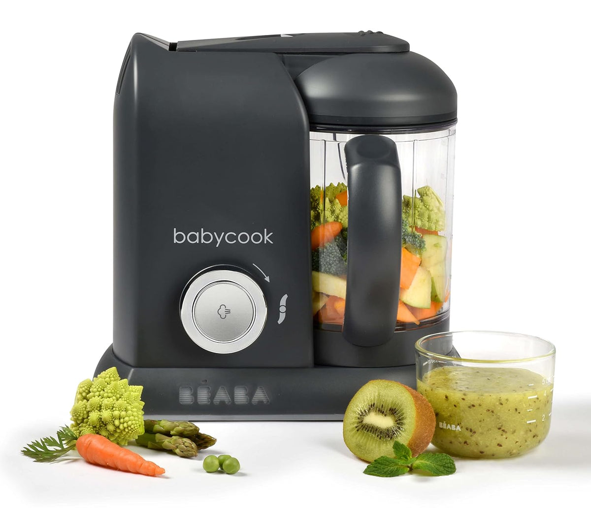 BEABA Babycook Solo 4 in 1 Baby Food Maker, Puree Steamer and Blender for Purees, Grinder with Auto