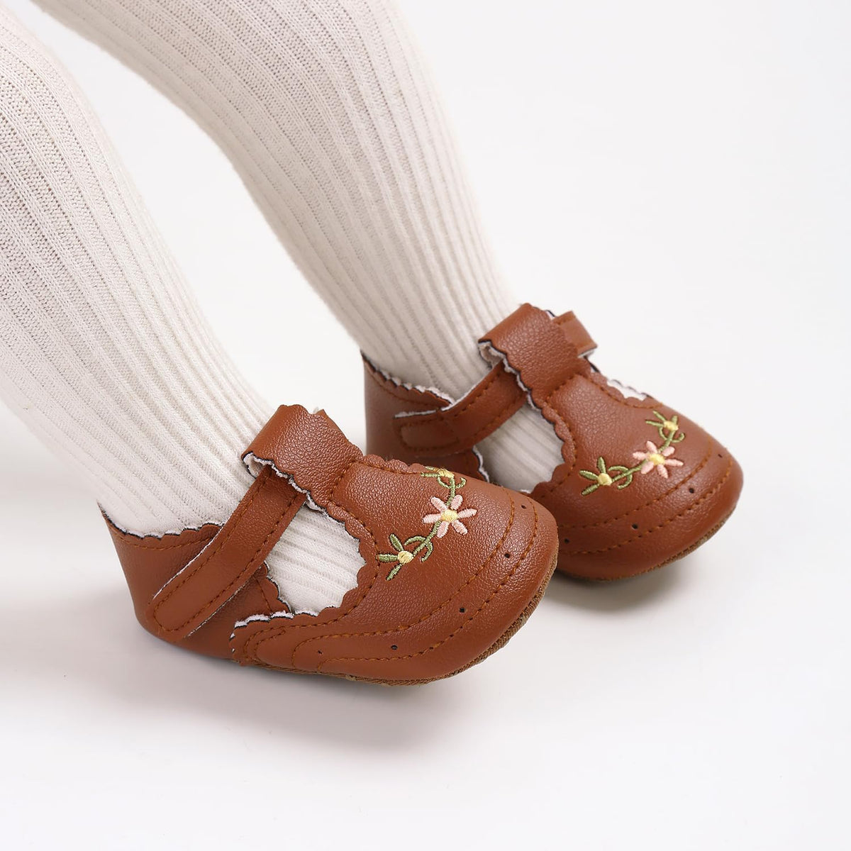 Baby Shoes Mary Jane Flats Non Slip Soft Sole Infant Toddler Sneakers First Walkers Party Christmas
