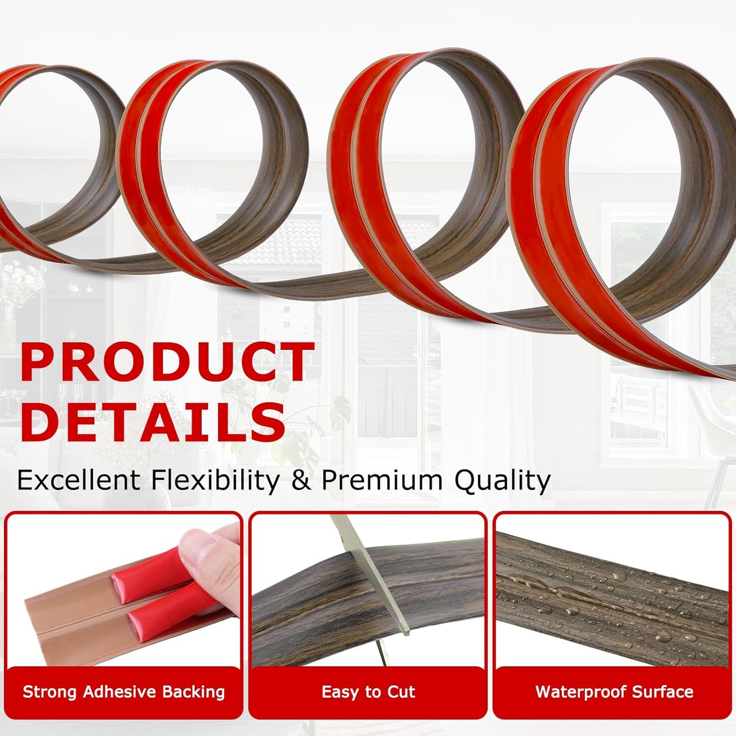Flexible Wall Corner Protector Moulding Trim Peel and Stick Wall Corner Guards Edge Protector Self