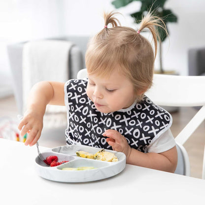 Bumkins Toddler Utensils, Kids Size Fork and Spoon Set, Silicone and Stainless-Steel Training