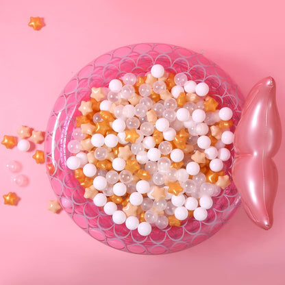 GOGOSO Ball Pit Balls with Starballs 100 - Crushproof Plasticballs for Babies Toddlers Kids
