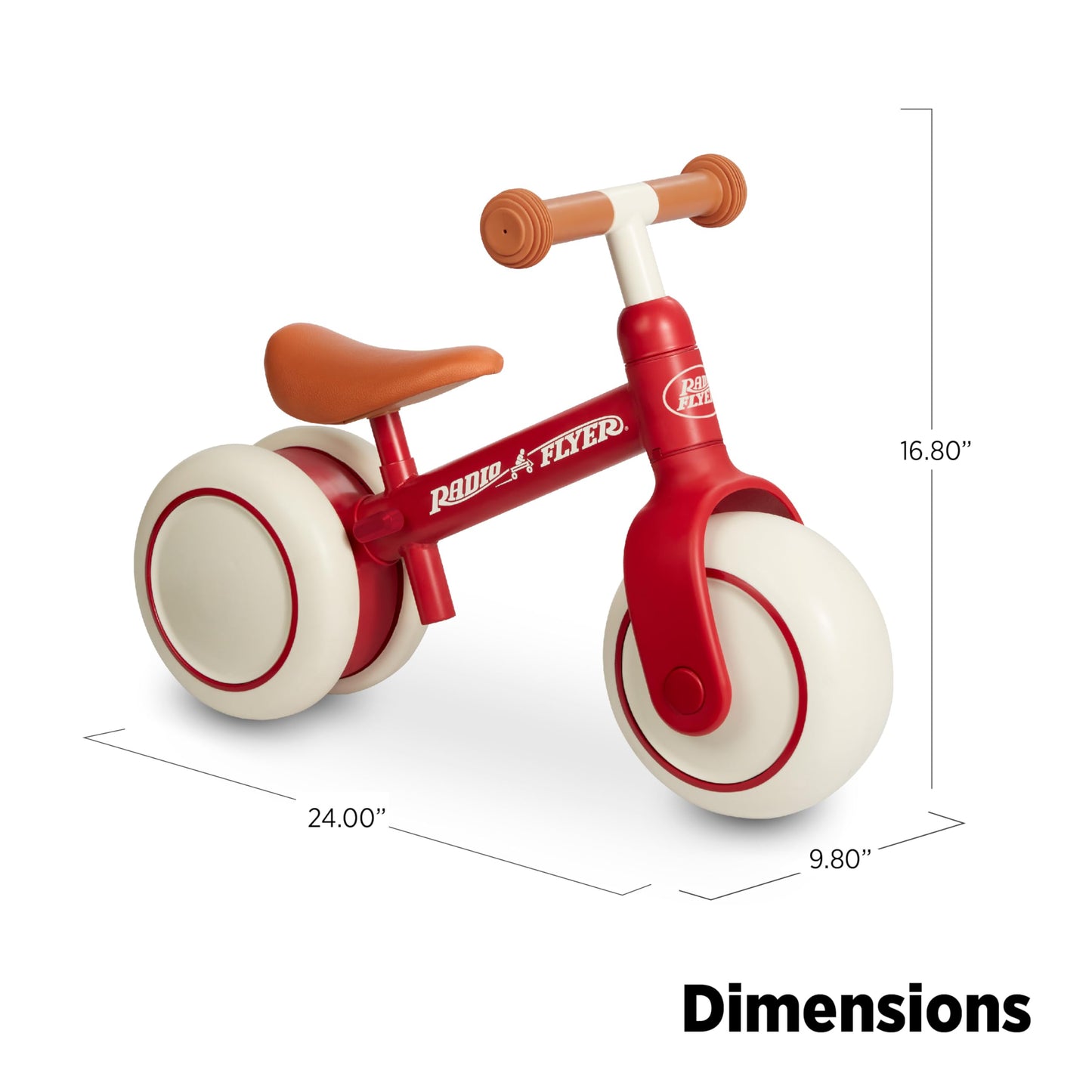Radio Flyer Steady Start Balance Bike, for Kids Ages 1-3, Red