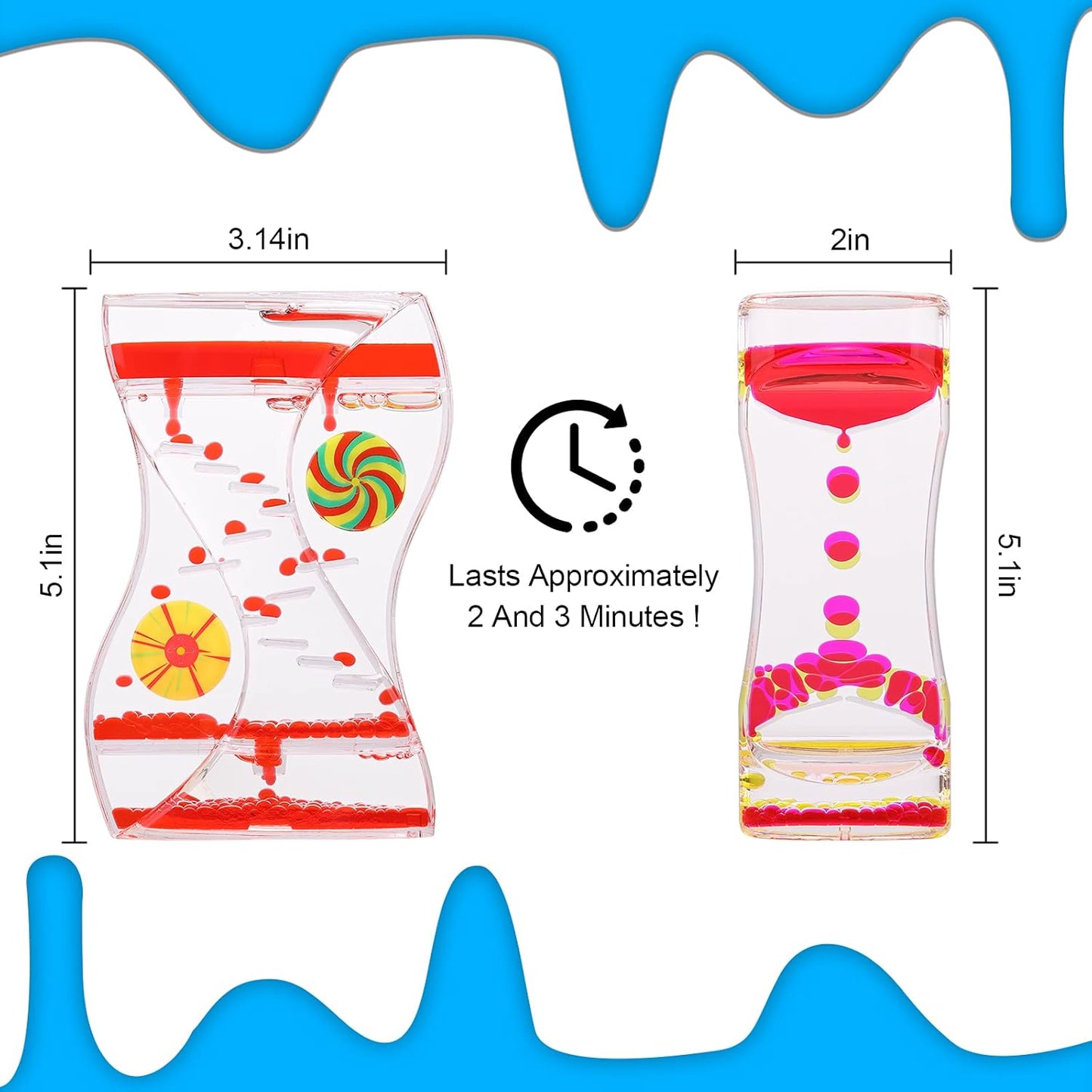 XINBAOHONG Liquid Motion Bubbler Sensory Toy for Kids and Adults 4-Pack，Calming Stress Relief