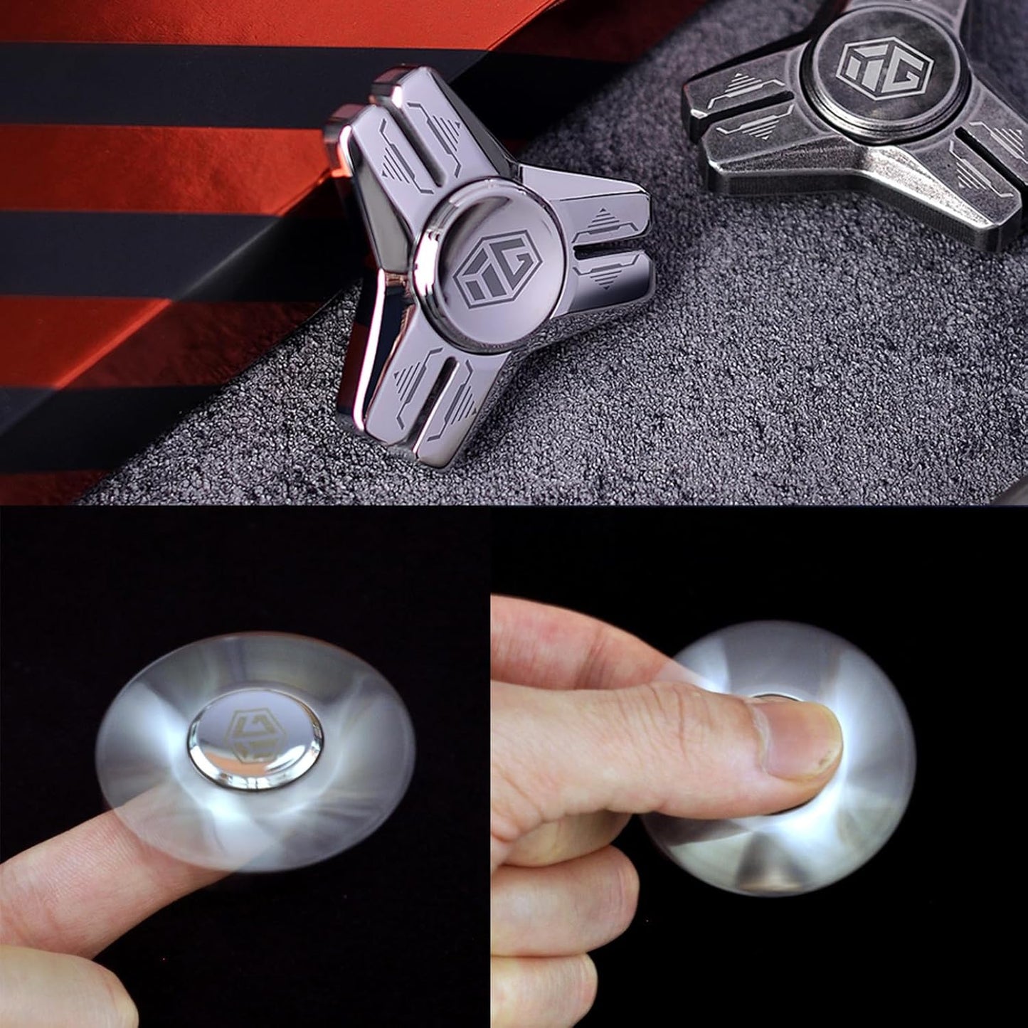 INNÔPLUS Fidget Spinner, Sturdy Stainess Steel Construction Metal Fidget Spinner, Fidget Spinners