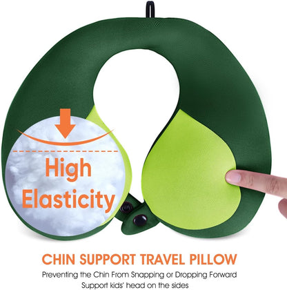 INFANZIA Kids Chin Supporting Travel Neck Pillow, Helps Support Head and Neck, Comfortably Designed