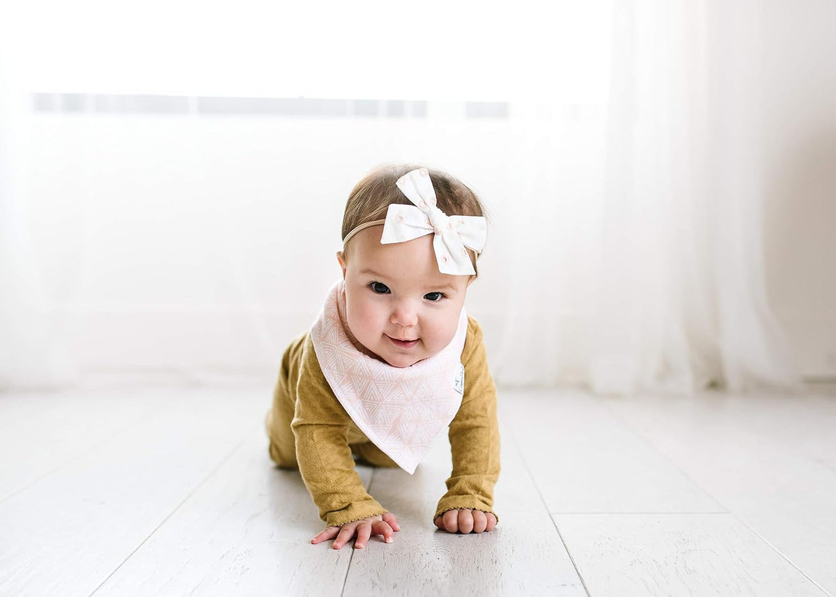 Copper Pearl 6 Pack Soft Cotton Baby Bibs for Drooling and Teething, Absorbent Drool Bibs for Baby