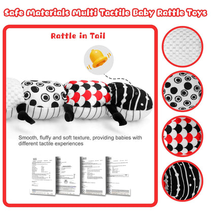 Baby Toys 0-12 Months - Musical Caterpillar Stuffed Animal Soft Plush Toys for Infant Girls Boys 3