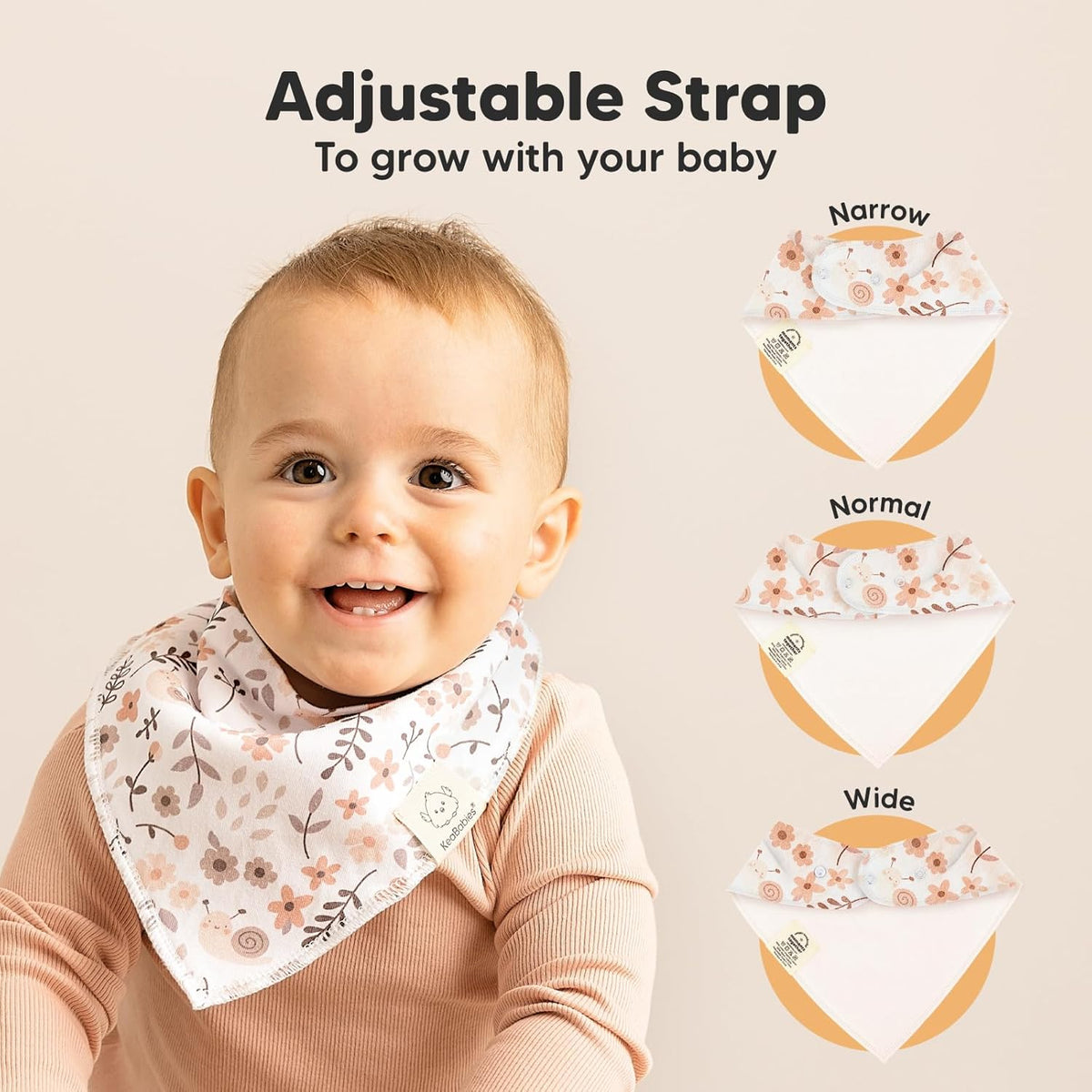 8-Pack Organic Baby Bandana Bibs for Girls - Super Absorbent Triangle Baby Bibs for Drooling and
