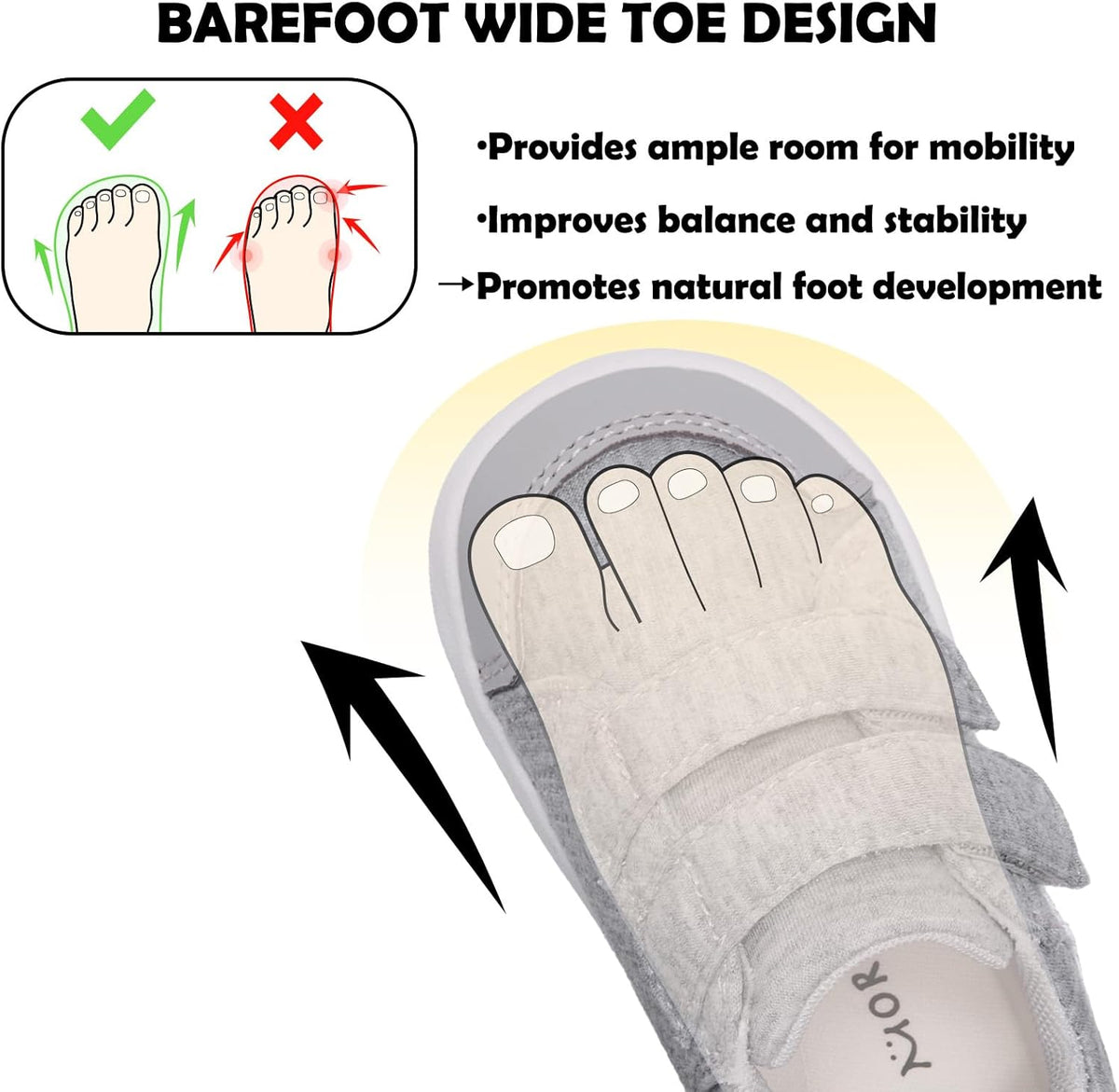 MORENDL Wide Toe Box Shoes Toddler Barefoot Shoes Baby Walking Shoe Boy Girl Non-Slip Zero Drop