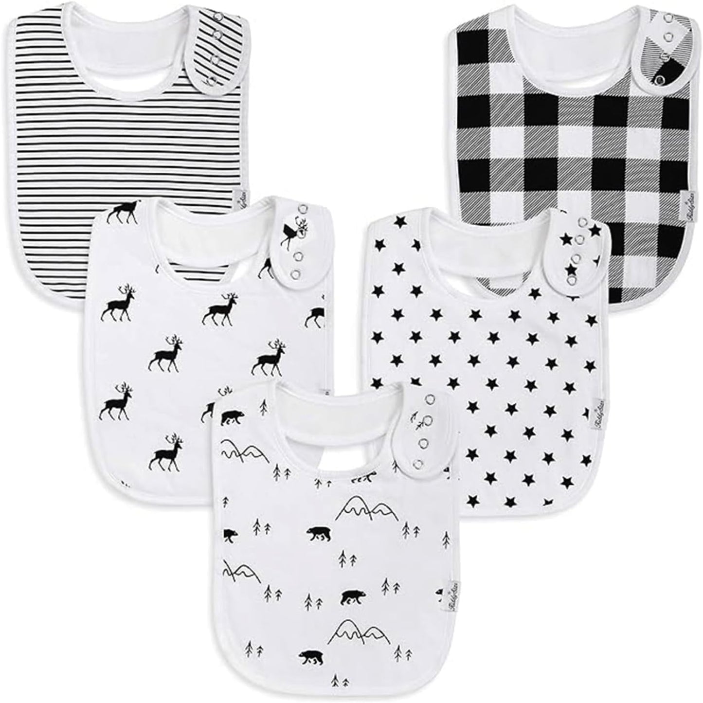 Organic Cotton Baby Bibs – Soft Teething & Drool Bib for Newborns & Toddlers – Hypoallergenic