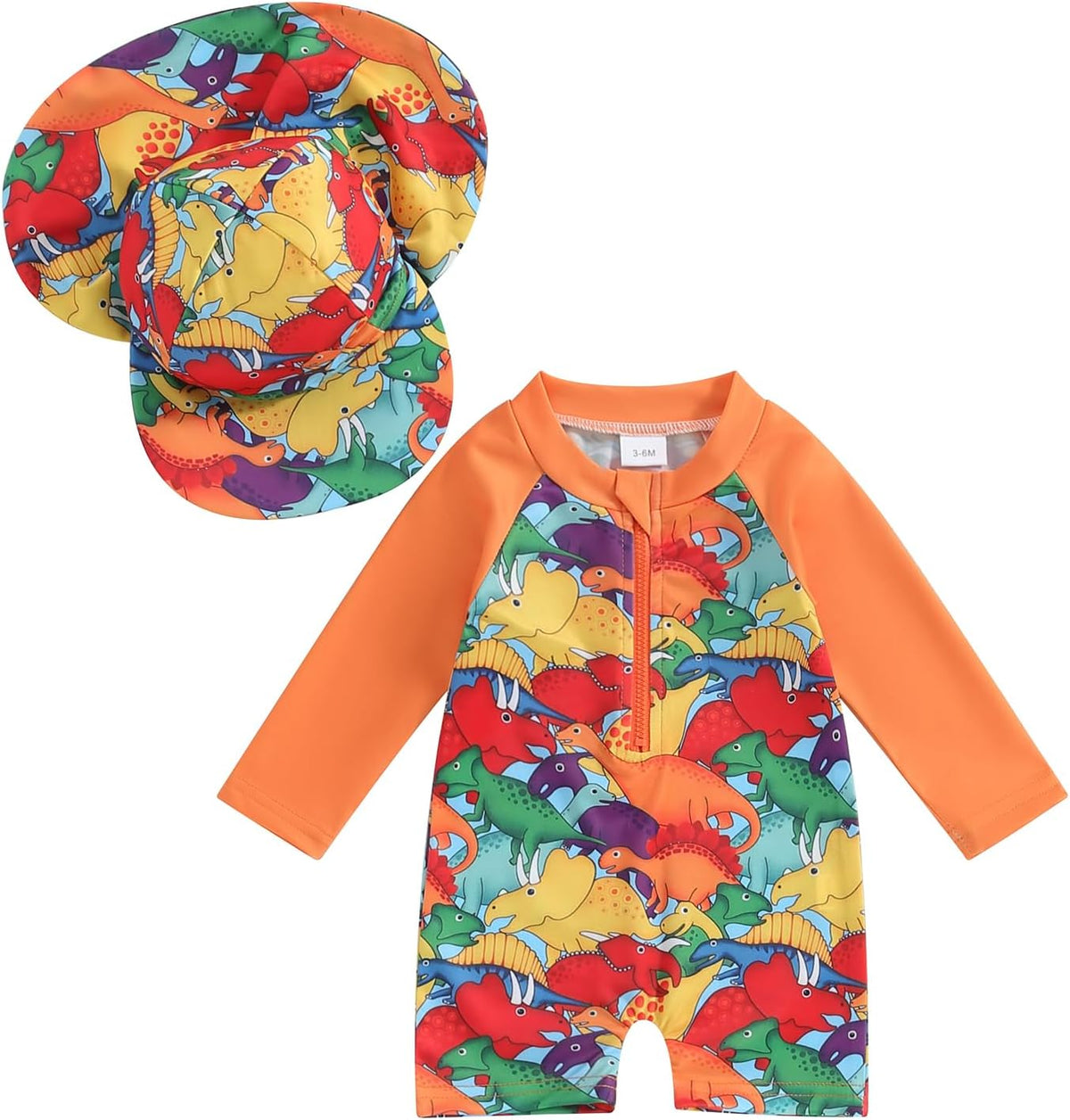 Hnyenmcko Baby/Toddler Boy Rash Guard Swimsuit Long Sleeve One Piece Zipper Swimwear Sunsuit Infant
