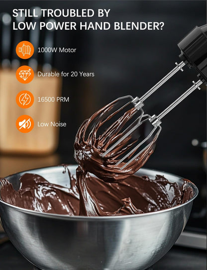 Immersion Blender Handheld GAVASTO Hand Blender,20 Speeds and Turbo Mode Hand Mixer, 3-in-1 Heavy