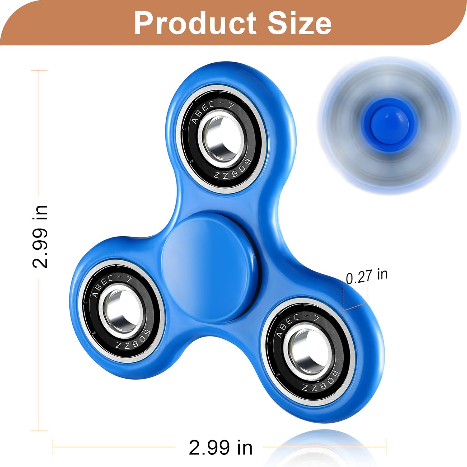 SCIONE Fidget Spinner Toy 1 Pack, Stress Anxiety Relief Sensory Fidget Toys for Kids Adults, Cool