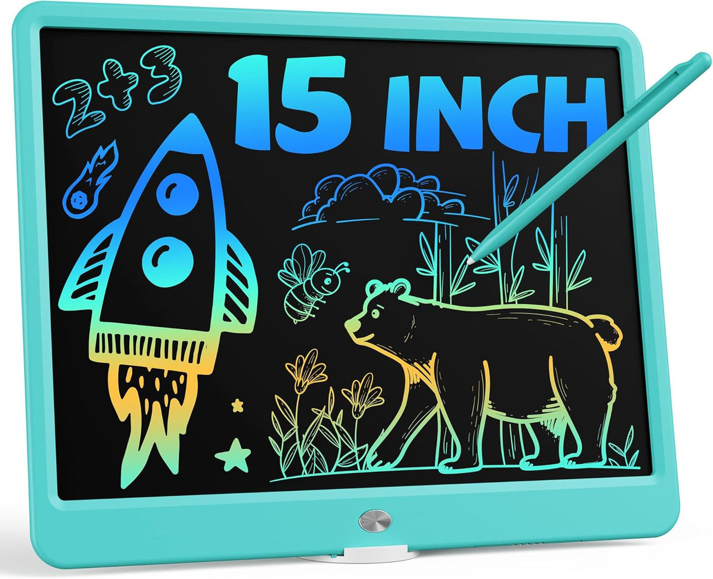 Bravokids 15 Inch LCD Writing Tablet for 3 Year Olds - Electronic Drawing Pad and Doodle Board as