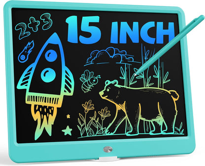 Bravokids 15 Inch LCD Writing Tablet for 3 Year Olds - Electronic Drawing Pad and Doodle Board as
