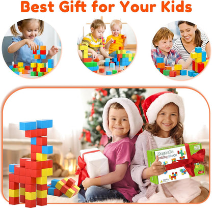 Magnetic Blocks,1.42 inch 32pcs Large Magnetic Building Block for Toddlers 3 4 5 6 7 8 Year Old