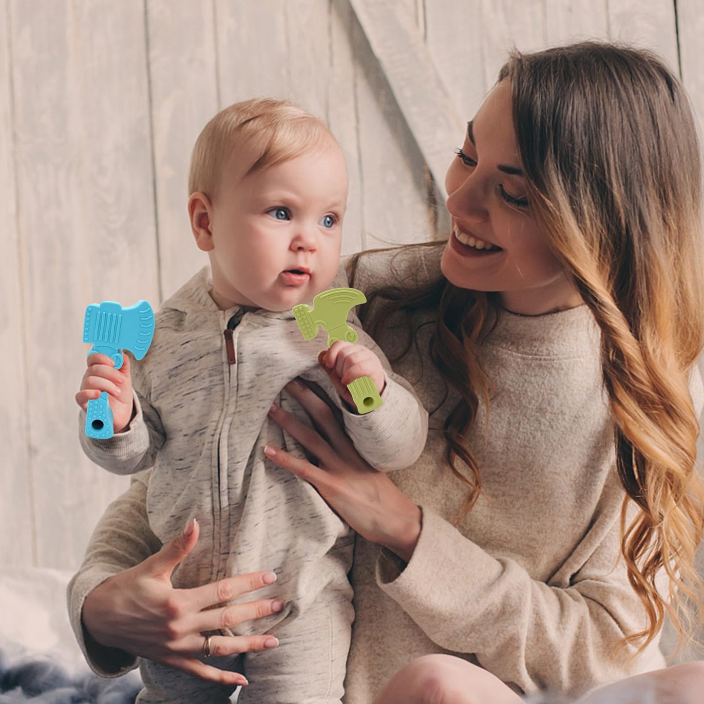 TYRY.HU Baby Teething Toys for Babies 0-6 Months 6-12 Months, BPA Free Silicone Baby Molar Teether