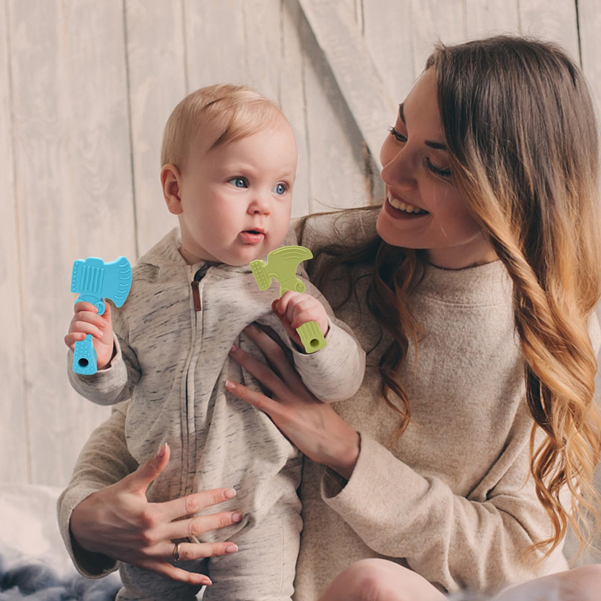 TYRY.HU Baby Teething Toys for Babies 0-6 Months 6-12 Months, BPA Free Silicone Baby Molar Teether