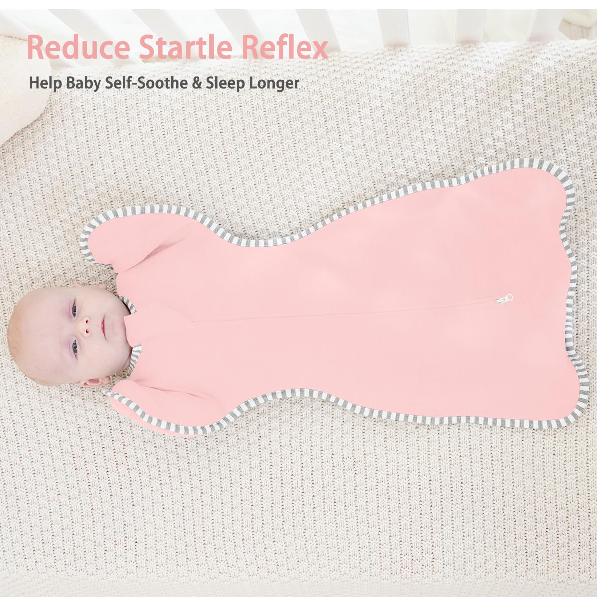 Newborn Swaddle 0-3 Months Sleep Sack Transition Swaddle 0-3 Months Arms up Swaddles with 2-Way