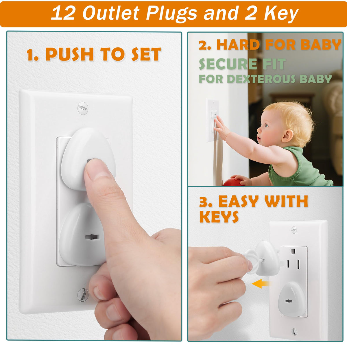 Baby Proofing Kit 44 Pack– Child Proof Essentials Set with Magnetic Cabinet Locks, Corner